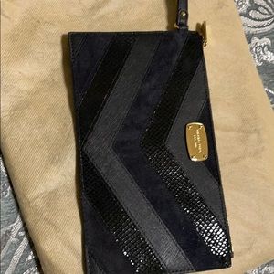 Michael Kors Black Chevron Clutch